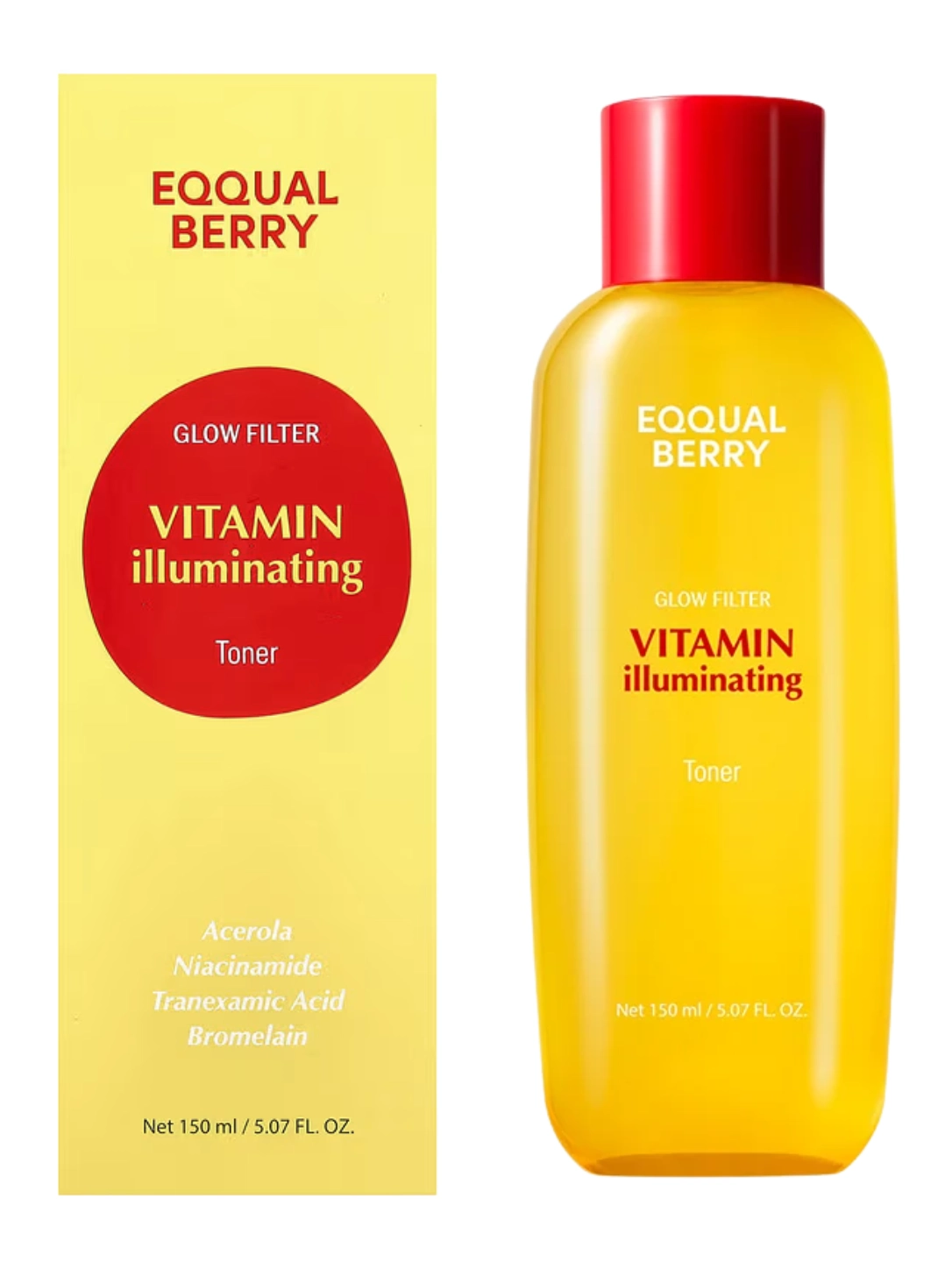 EQQUALBERRY Glow Filter Vitamin Illuminating Toner – 150ml